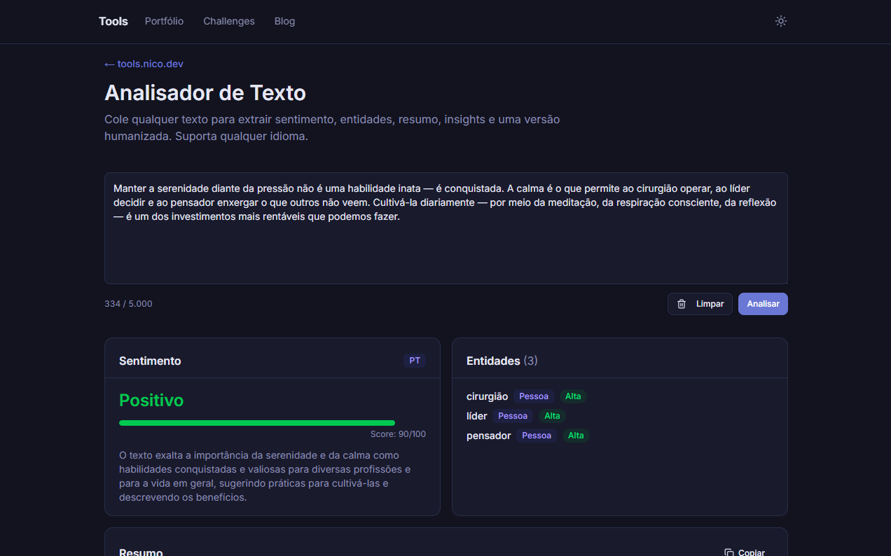 Analisador de Texto