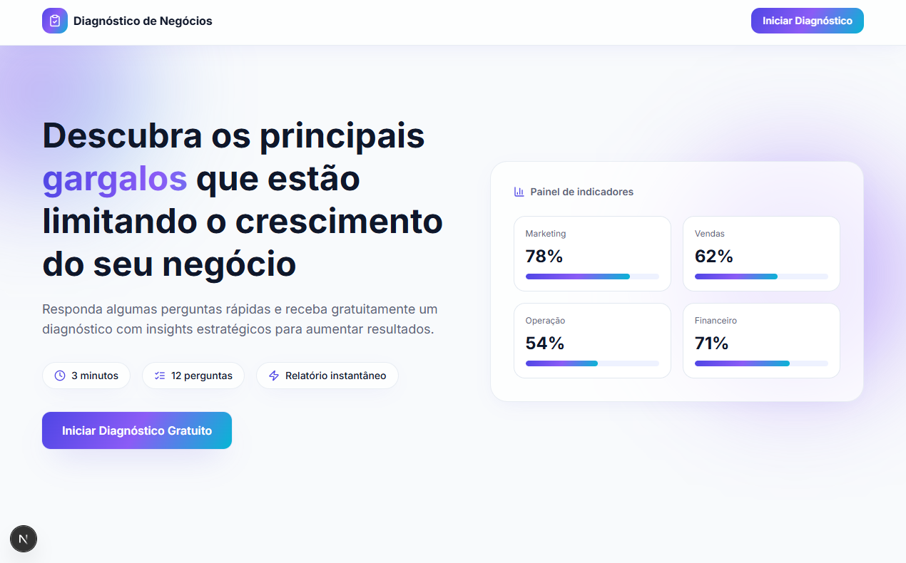 Diagnóstico Gratuito de Negócios