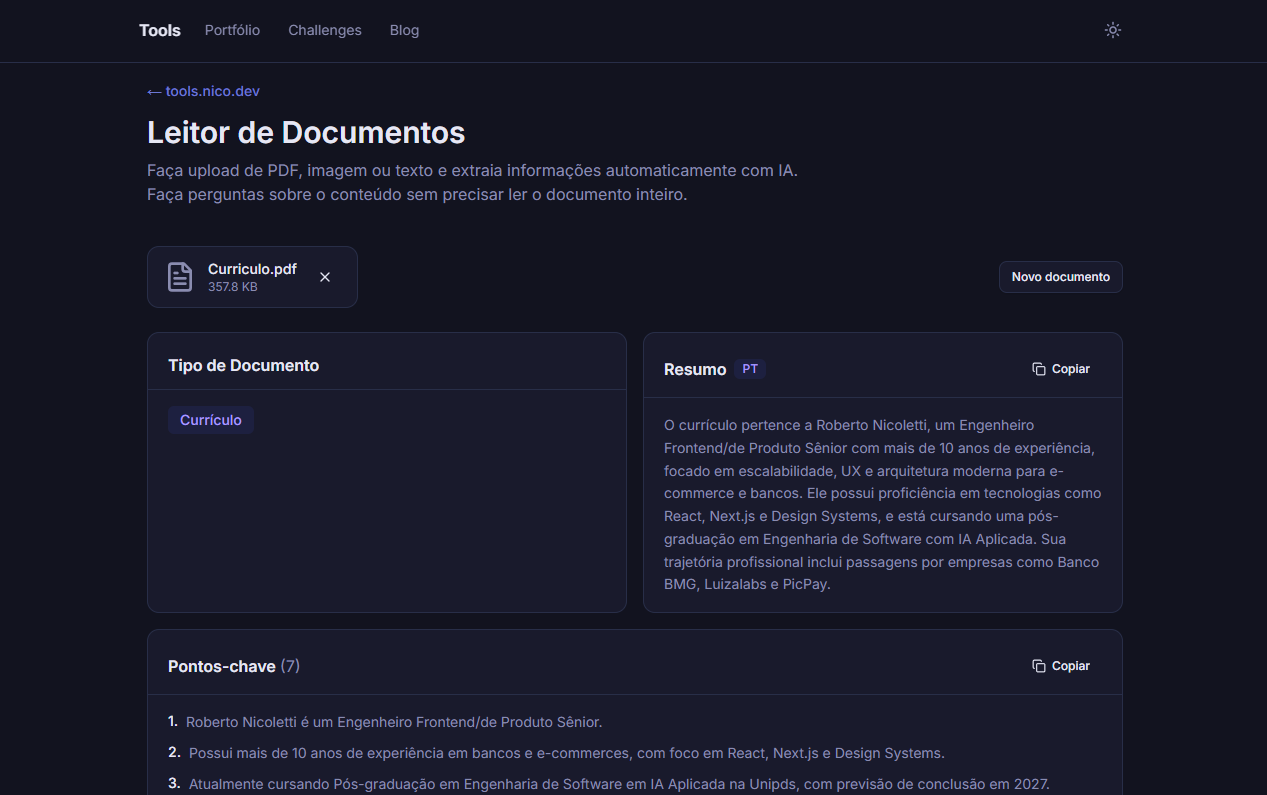 Leitor de Documentos