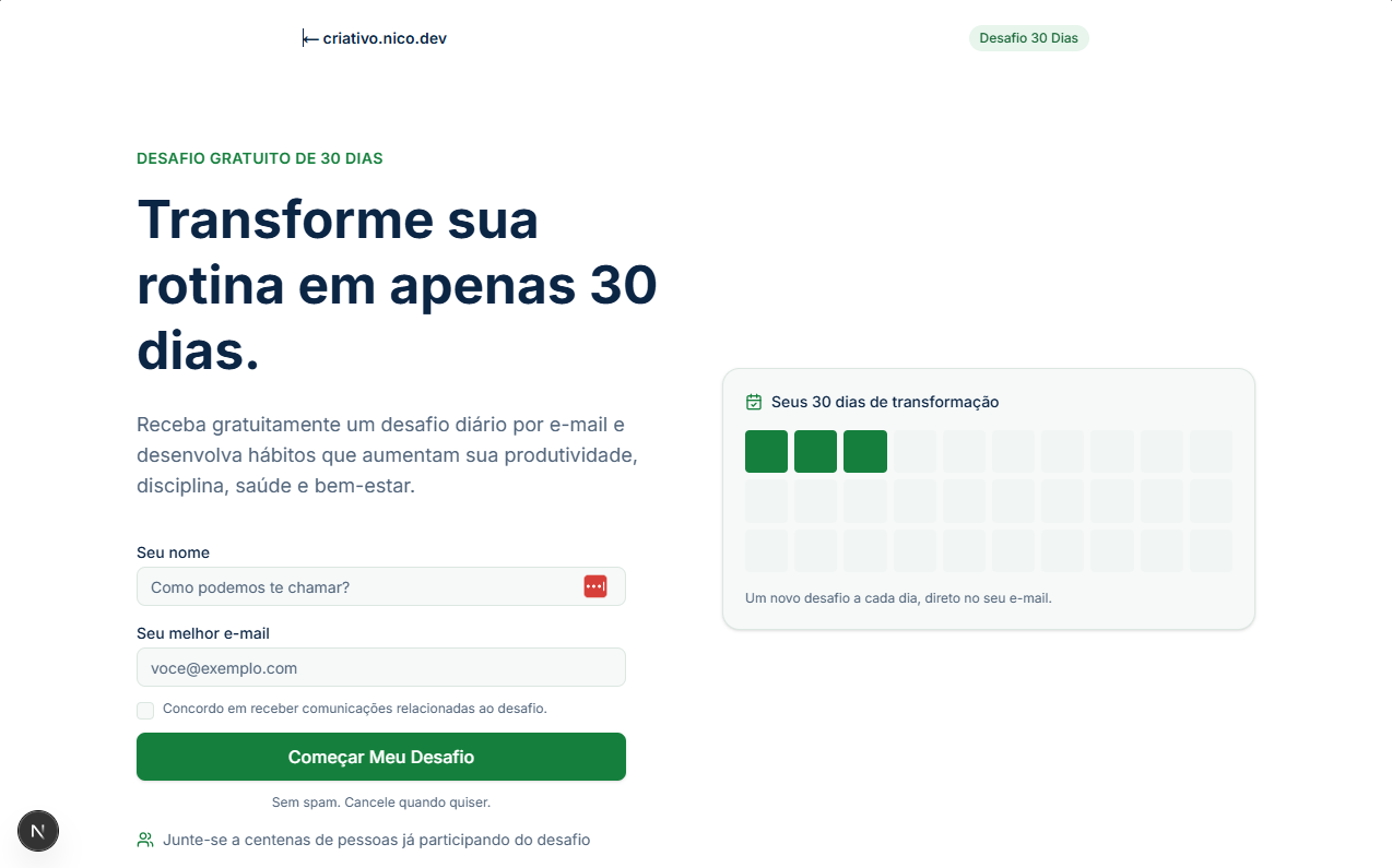 Rotina 30 dias